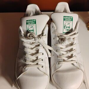 Adidas Stan Smith White/Green Leather Sneakers Women’s Size 6 Classic Clean